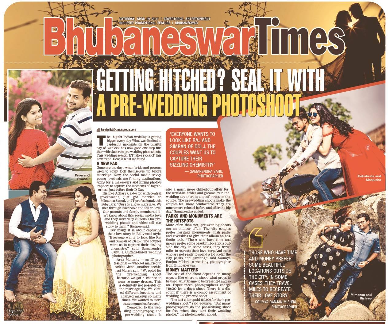 Post on Times of India: Bhubaneswar Times
